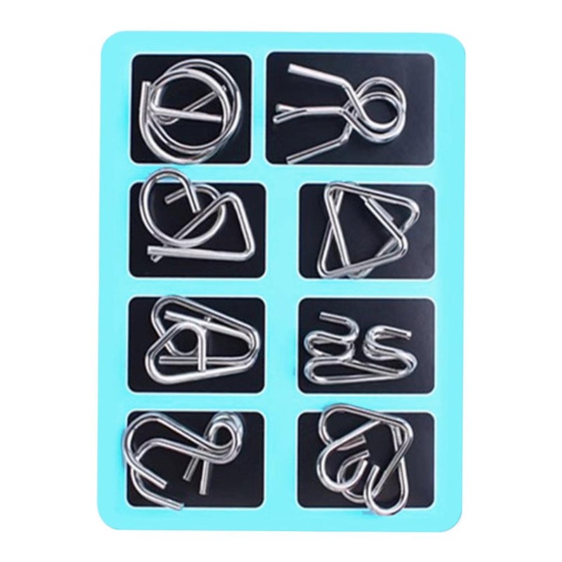 Children's Luban Lock Nine-Ring Puzzle Toy, 24-piece puzzle set, brain-teasing puzzle for students and the elderly.